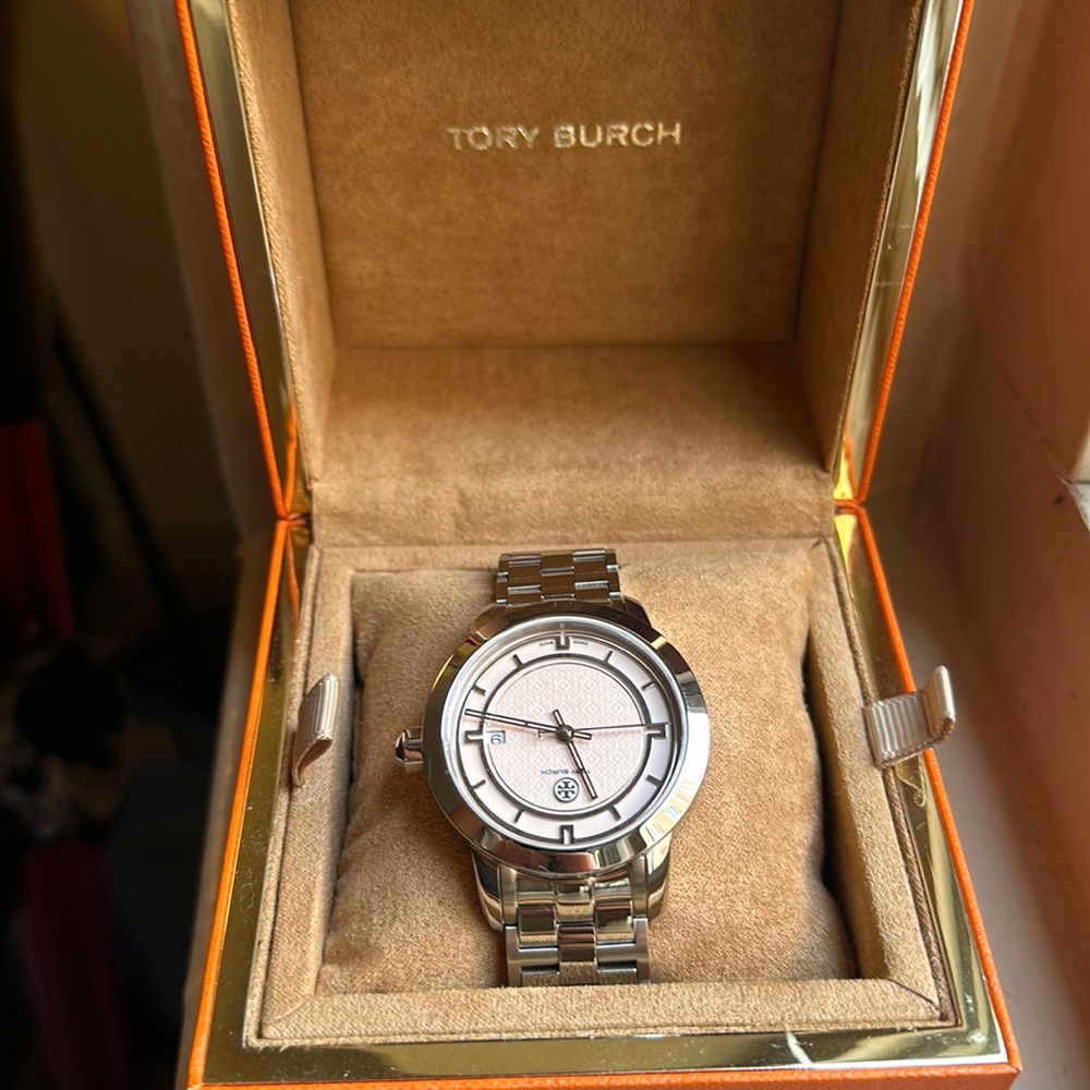 tory burch watch- pink face